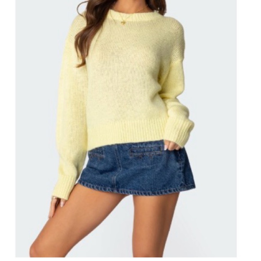 Edikted Light Yellow Women's Sweater size L